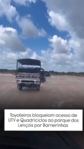 Impasse entre toyoteiros e condutores de UTVs marca acesso aos Lençóis Maranhenses