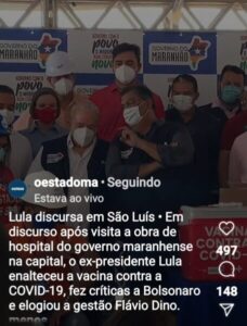 Sem ter o que mostrar, Flavio Dino manda exibir vacinas compradas por Bolsonaro…