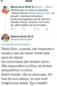 Senador chama Flavio Dino de covarde e manda recado para secretário de fuxicos: “sou casado”..