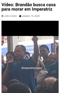 Brandão quer morar em Imperatriz mas não cuida nem de Colinas sua terra natal…
