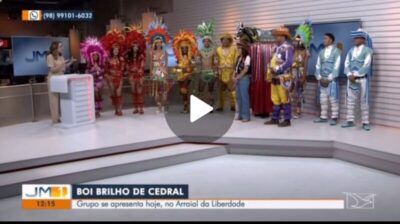 “Boi Brilho de Cedral” ganha destaque em rede estadual de televisão na capital São Luís