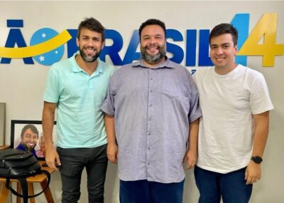 Dr. Guilherme se reune com o deputado federal Pedro Lucas Fernandes e com o secretário estadual de Desenvolvimento Social, Paulo Casé Fernandes