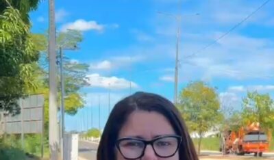 Prefeitura de Timon reforça sinalização horizontal da Avenida Piauí
