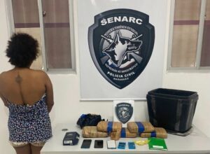 Polícia conduz mulher com cinco tabletes de maconha em São Luís