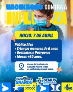 Prefeitura de Cachoeira Grande, inicia Campanha nacional de vacinação contra a influenza
