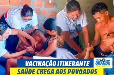 Equipe de saúde realiza vacinação itinerante em povoados de Cachoeira Grande