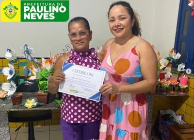 Prefeitura de Paulino Neves, realiza o Curso de Artesanato e Arranjos Natalinos