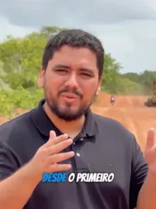 Prefeito Vinicius Vale acompanha melhorias na estrada do povoado Cardosa