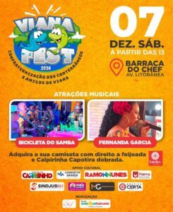 Bicicleta do Samba e Fernanda Garcia animam o VIANA FEST, neste sábado na Litorânea