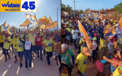 Walace Azevedo faz caminhada na sua campanha de reeleição em povoados de Icatu, com arrastão