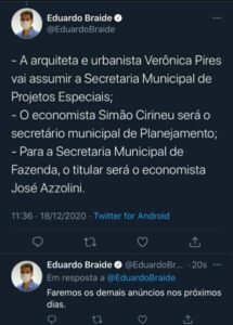 Durante transição, Braide anuncia os primeiros secretários…