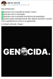 Márcio Jerry acusando outros de seus crimes?