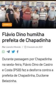 Na imagem do dia, Flávio Dino atacando e humilhando uma prefeita…