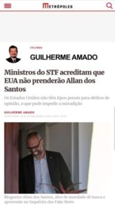 E agora, Xandão? Justiça americana expõem abusos do STF: “não existe crime de opinião”….