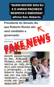 Pelas redes sociais, senador Roberto Rocha desmente fakenews palacianas…