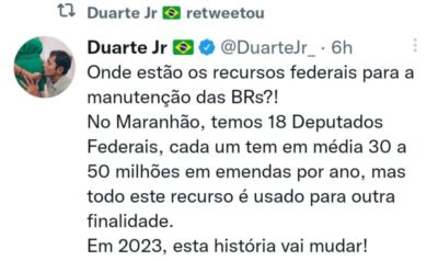 O chute no balde palaciano, ou: Duarte Jr. agradou 100% de governistas medrosos?
