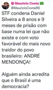 Tuitada do dia: a democracia tortuosa da “suprema corte”…
