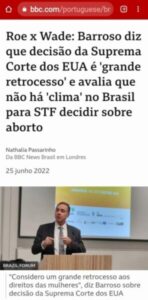 Negacionismo fetal: Em entrevista, Barroso sinalisa que STF vai “lesgislar” a favor do aborto…