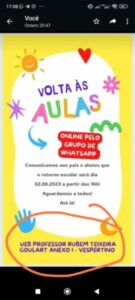 Aulas pelo whatsApp, prefeito Eduardo Braide?