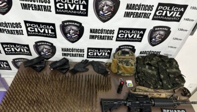 Polícia Civil apreende fuzil e cerca de 500 munições em operação na região Tocantina
