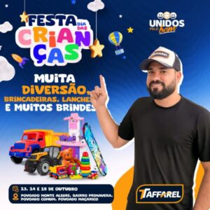 Engenheiro Taffarel vai comemorar o Dia das Crianças com muita diversão em Guimarães