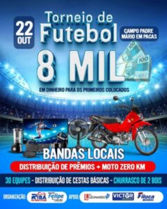 Dr. Leonardo Sá, Filuca e Victor Mendes vão realizar o maior torneio de futebol da historia de Pinheiro, neste domingo(22).