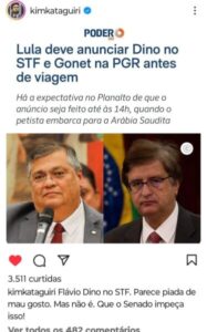 Bagunça suprema: Sobre a indicação de Flávio Dino ao STF…