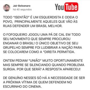 Bolsonaro fala sobre voto de “isentões” que deram vitória ao novo militante do STF….