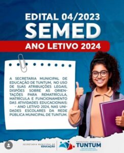 Prefeitura de Tuntum inicia renovação de matrículas para o ano letivo de 2024