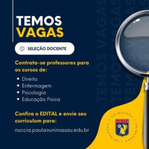 UNINASSAU campus Redenção lança edital para contratação de professores