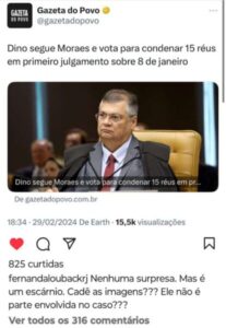 Mais condenação de bolsonaristas: Ativismos e militância pode, só não pode mostrar as imagens das câmeras?