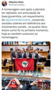 O avanço dos “sem terras”…