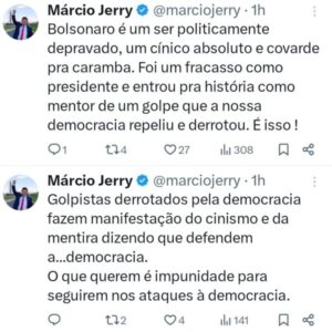 Por falar em “golpe”, chama o Lula para as ruas, Jerry…