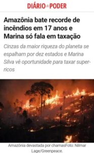Mais impostos, taxações: Marina Silva revelando verdadeiro fascismo da extrema esquerda….