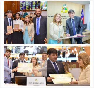 ANDRÉ CAMPOS ENTREGA MOÇÃO DE APLAUSOS A DEPUTADA IRACEMA DO VALE, PELOS 190 ANOS DA ASSEMBLEIA LEGISLATIVA DO MARANHÃO