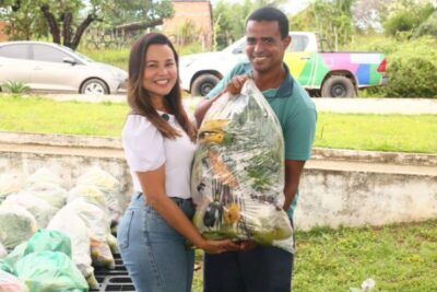 “SEGURANÇA ALIMENTAR”! PAÇO DO LUMIAR: Primeira-dama Maedja Campos entrega Cestas Verdes no CRAS da Morada do Bosque