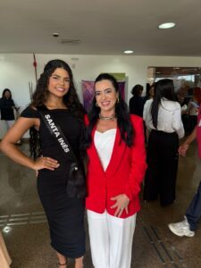 Aúdreia Noleto Brandão prestigia o 1º Encontro de Mulheres Legislativas do Maranhão ao lado da Miss Santa Inês