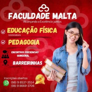 Faculdade Malta oferece Graduação em Pedagogia EAD Flex em Barreirinhas