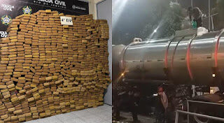 POLÍCIA DESCOBRE UMA TONELADA DE MACONHA EM CAMINHÃO-TANQUE NO RJ