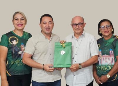 André da RalpNet garante apoio da prefeitura ao tradicional festejo de Santo Inácio de Loyola,  padroeiro de Pinheiro