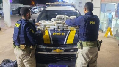 PRF apreende 41 kg de drogas escondidas em compressor de ar no Maranhão