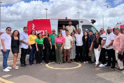 Toca Serra, Fábio Mendes e comitiva recebem a quarta ambulância para a cidade de Pedro do Rosário