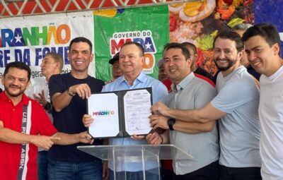 André da Ralpnet e Carlos Brandão assinam ordens para construírem grandes obras para a população de Pinheiro