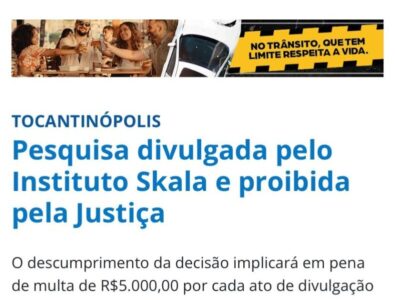 Pesquisa em Itaguatins vira motivo de “piada” e revela problemas do Instituto Skala no TRE-TO