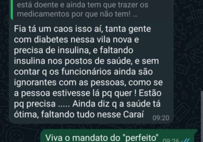 DENÚNCIA!!! Na gestão Jorge Vieira, falta medicamentos e sobra mal atendimento no hospital de Vila Nova dos Martírios.