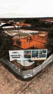 A nova praça do Paranã está tomando forma
