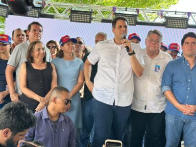 Prefeita Luciana Leocádio participa de recepção ao governador Carlos Brandão em São Domingos do Maranhão