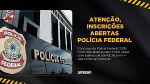 Inscrições concurso da Polícia Federal começaram ontem segunda! 1.000 vagas para agentes, escrivães, delegados, peritos e papiloscopista com salários que podem passar de R$ 40 mil
