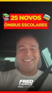 Prefeito Fred Campos anuncia compra de 25 novos ônibus escolares para Paço do Lumiar