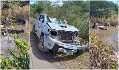 Turistas franceses e motorista de caminhonete morrem em acidente na BR-402 no MA